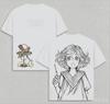 Camiseta com Estampa de Esboço do Ateliê do Chapéu de Bruxa Coco 2026, Camiseta Branca Oversized de Algodão Puro Manga Curta Anime, Streetwear Casual Para Fãs Camiseta