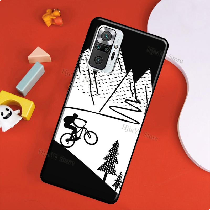 Etui na rower górski MTB do Xiaomi Redmi 10 9 9T 9A 9C Pokrowiec Coque do Redmi Note 11 Pro 7 8 9 10 Pro 10S 11S
