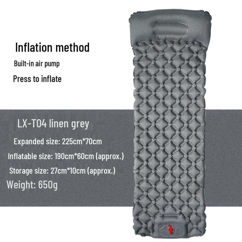 CNMF Outdoor Camping Inflatable Sleeping Pad with Built-in Pump