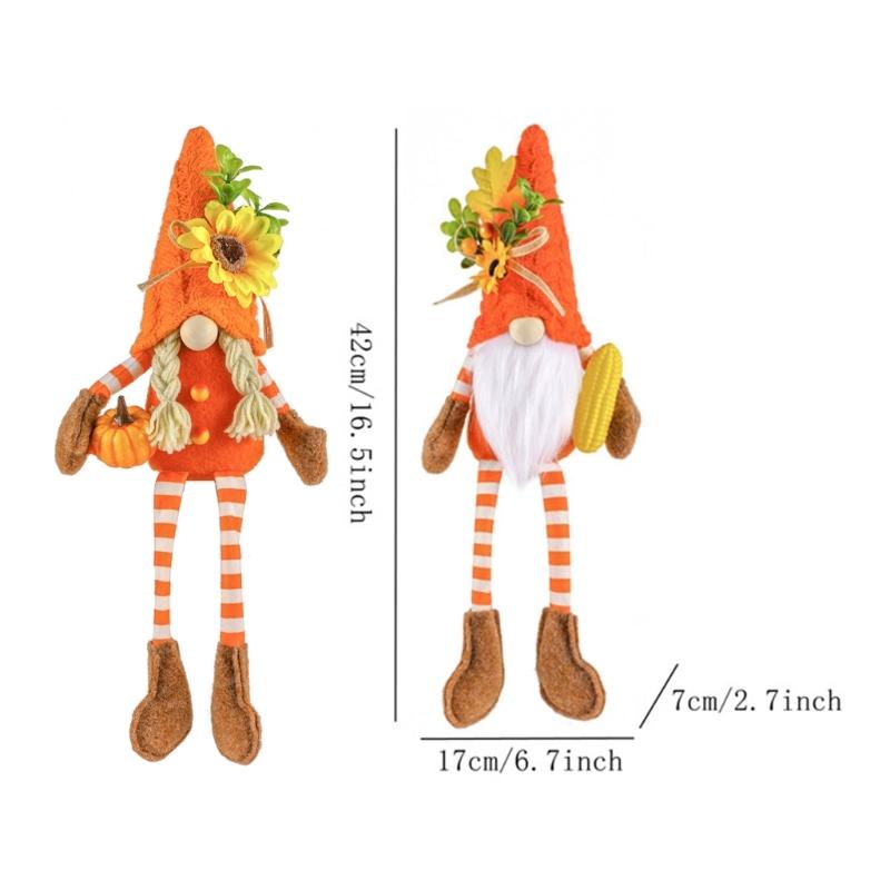 Multifunction Thanksgiving Gnome Decorative Crafts Ornament Thanksgiving Festival Party Background Decoration Party