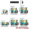 2D Flat Printing 2pcs Curtain Dolphins Jumping Ship Coral Digital Printed Polyester Drapes Party Decorations Use for Holiday