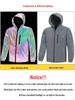 Men's Iridescent Reflective Hooded Windproof Jacket - Trendy Loose Fit, European & American Sizes