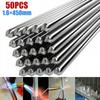 50pcs Aluminium Welding Rods Low Temperature Fast Easy Wire Brazing 1.6*450mm