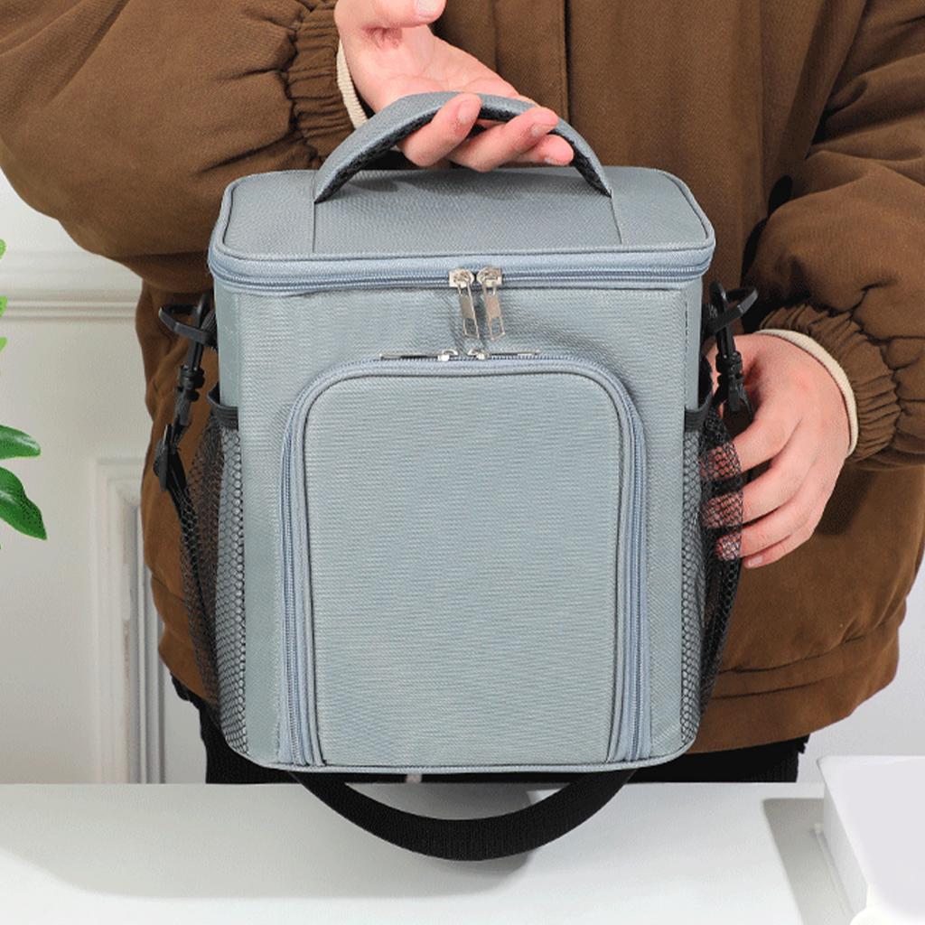 Borsa per il Pranzo Buon Isolamento Grande Capacità Impermeabile Porta Pranzo con Chiusura a Zip per Ufficio Bambini