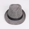 Jazz hat, linen solid color top hat, men's and women's crimped couple's sun hat