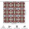 Home Decor Shower Curtain Red Floral Design with Symmetrical Pattern for Bathroom Decoration 3D Printing Waterproof Fabric Size:
