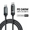 TOOCKI TX111C4 2m PD 240W OLED Digital Display Data Cable 480Mbps High-Speed Charging Cable with E-Marker Chip for Laptop Phone