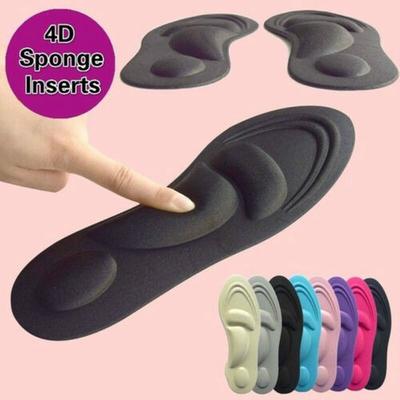 1Pair 4D Sponge Pain Relief Insoles Arch Support Cut Shoe Pad Soft Foot Care SD