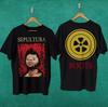 Vintage 1996 Sepultura Roots T-Shirt Short Sleeve Black Unisex Summer Men's T-Shirt Black Crew Neck Cotton Tee
