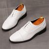 Fashion New Men's Pointed Patchwork Patent Leather Shoes Britain Gentleman Wedding Dress Formal Party Business Footwear