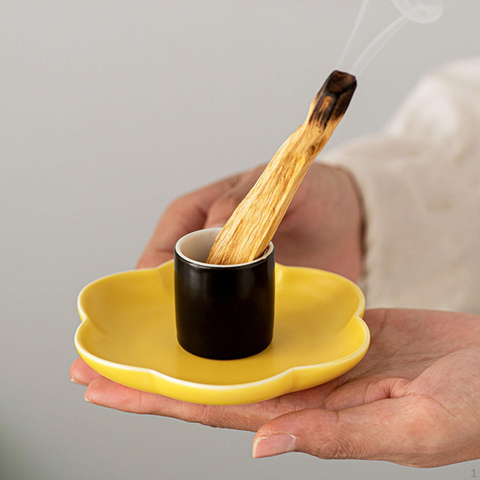 

Керамический держатель для благовоний, контейнер для свечей, сделай сам, креативный поднос для горелки с шалфеем, палочка