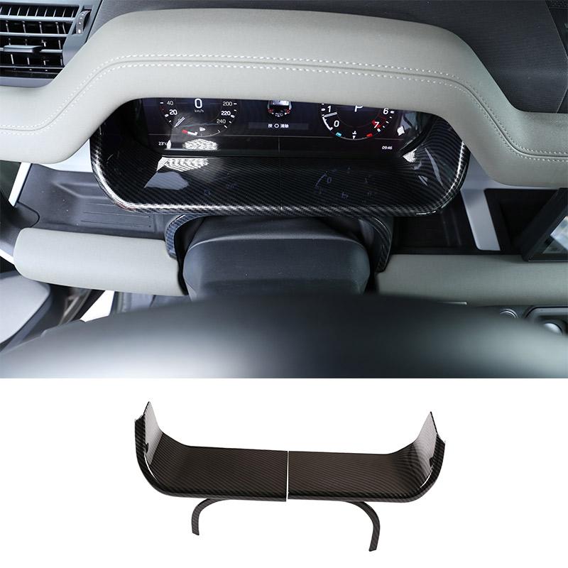 

For LHD ABS Carbon Fiber Car Dashboard Display Decorative Frame For Land Rover Defender 110 130 2020 2026 2026 Car Accessories