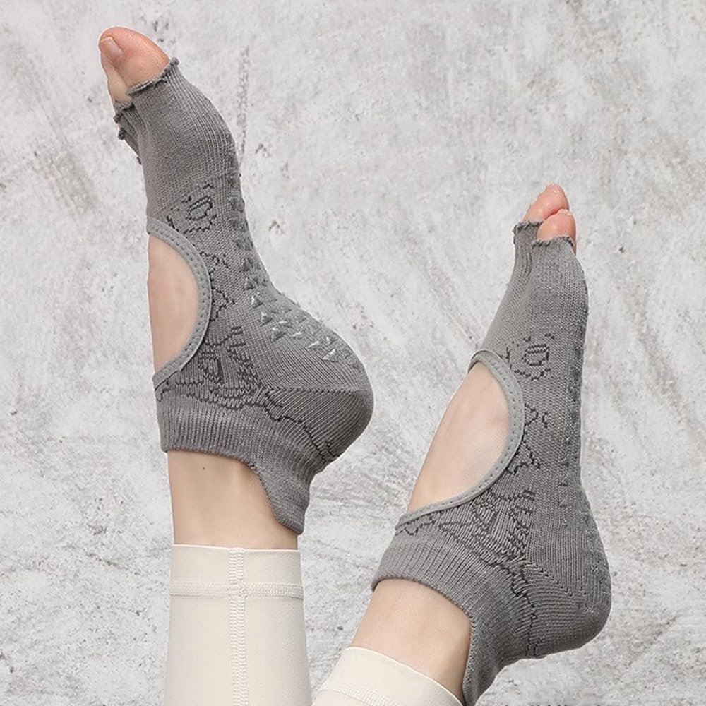 Yomoment Yoga Sports Pilates Socks, Socks, Non-Slip, Toeless, Five-Toe, Socks, Sweat-Resistant