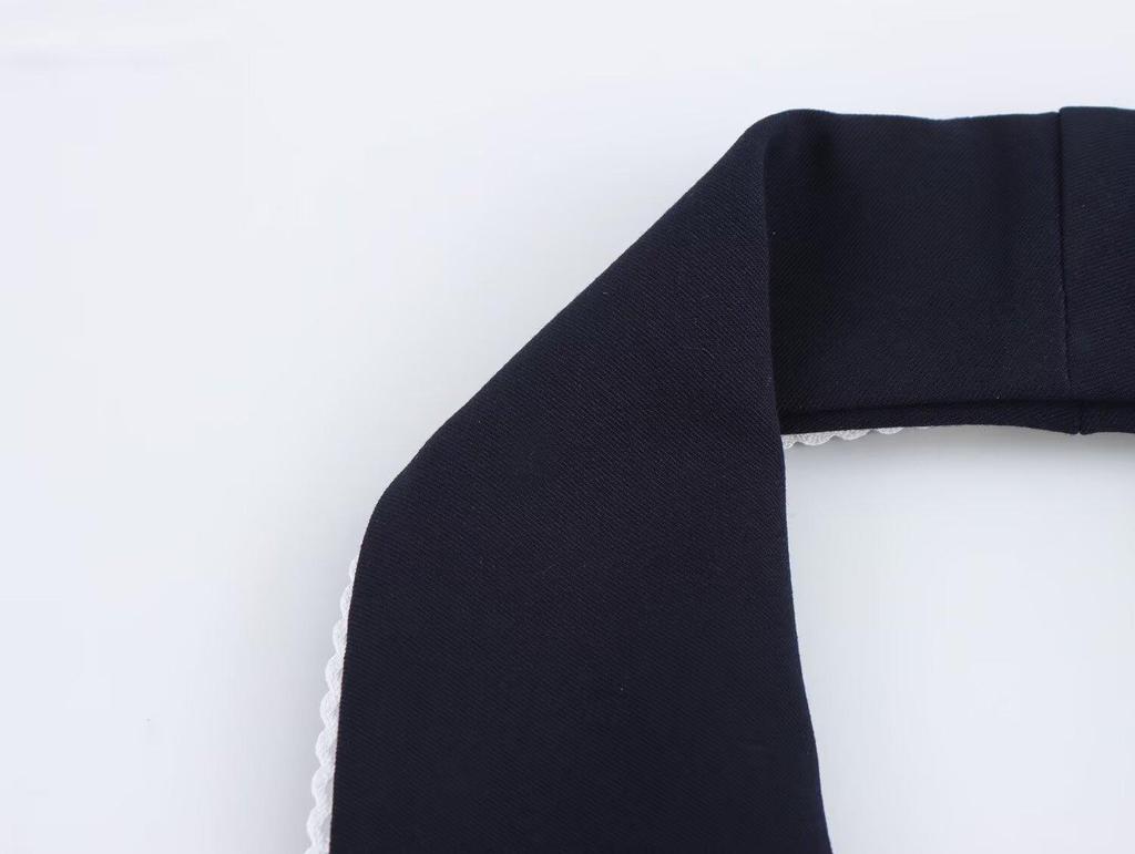 Spring 2025 Women's European & American Style Halter Neck Top with Bow Decor & Patchwork