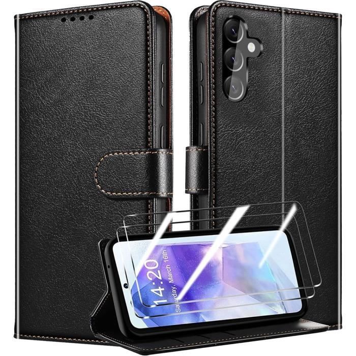 Coque de protection - Samsung - Galaxy A55 5G - Cuir PU - Antichoc - Porte-cartes