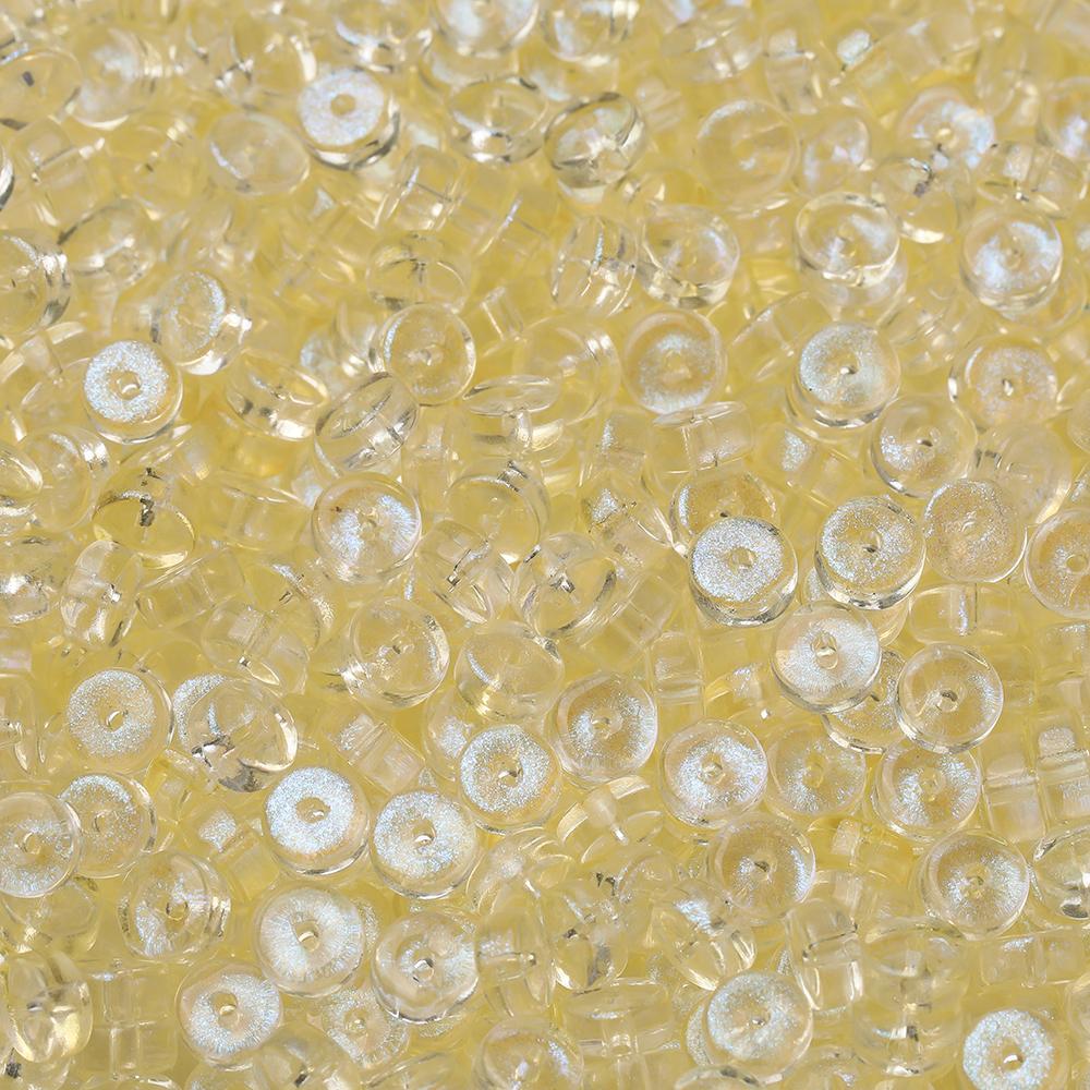 50pcs Glass Round Flat Wheel Beads Colored Loose Spacer Beads for DIY Jewelry Making Earrings Necklaces Bracelets Accessories