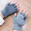 USB Electric Heated Gloves Touchscreen Double-Sided Heating Gloves Fingerless Hands Warmer Electric Thermal Gloves Winter Warmer