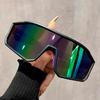 2PCS Cool Cycling Windproof Oversized Sports Sunglasses Trendy Outdoor Eyewear for Women Men