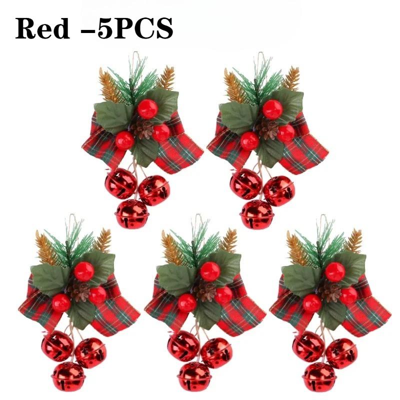 Christmas Bell Ornaments with Decorative Bows Hanging Holiday Decorations for Mall Window Display DIY Festive Party Home Decor