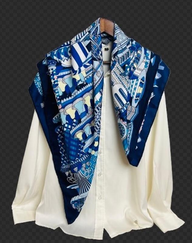 

СИЮТАНГ 90 Твиловый Сатин Большой Квадратный Платок