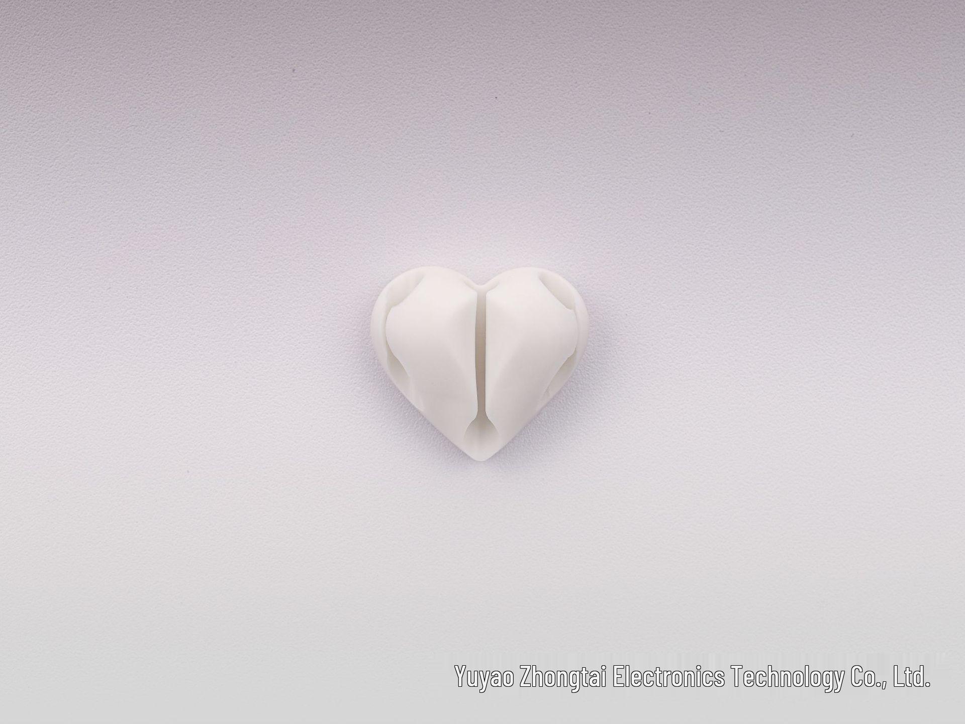 Heart-Shaped Cable Organizer: Desktop Power Cord Storage & Management Clip