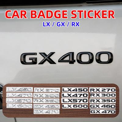 Emblème de Lettre de Voiture en ABS 3D Autocollant de Coffre Arrière Badge Pour GX460 GX470 LX450 LX470 LX570 LX600 RX270 RX300 RX350 accessoires