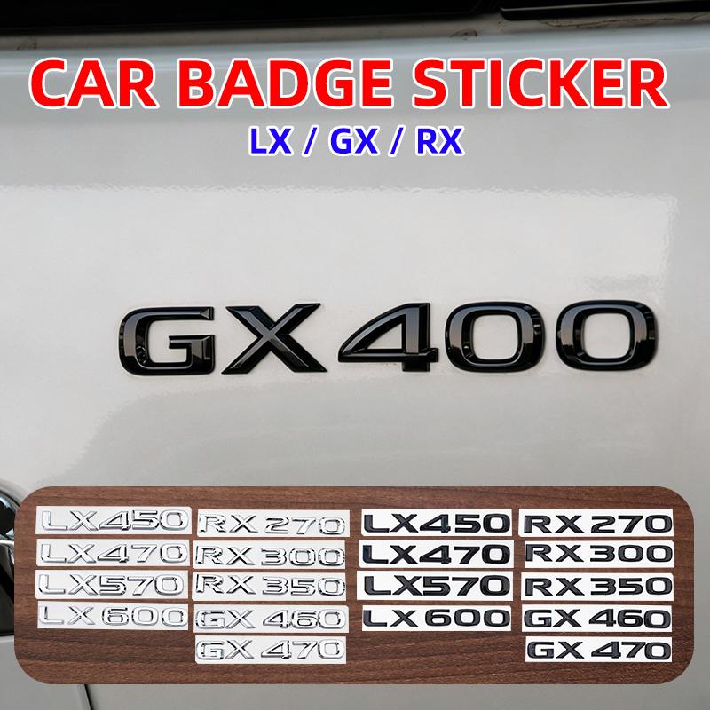Emblème de Lettre de Voiture en ABS 3D Autocollant de Coffre Arrière Badge Pour Lexus GX460 GX470 LX450 LX470 LX570 LX600 RX270 RX300 RX350 accessoires