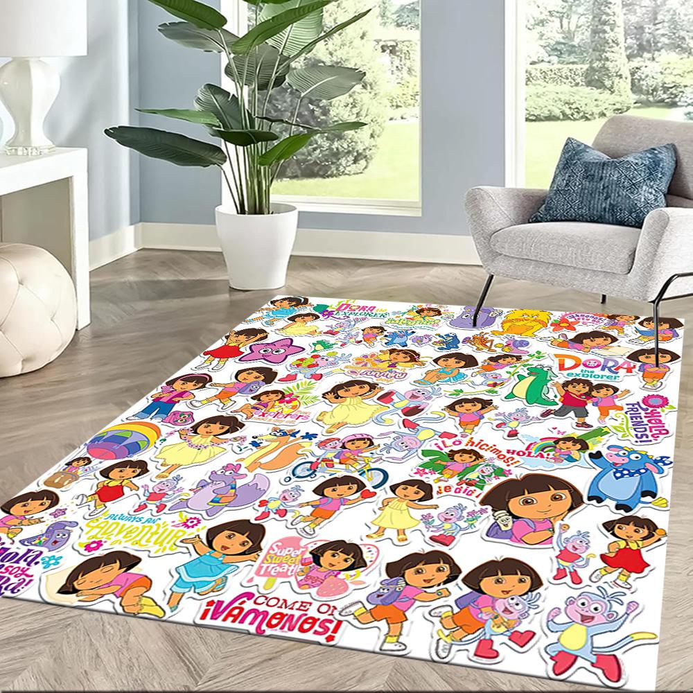 Dora Explorer Area Rug Perfect for Study room Dining Room Dormitory Living Rooms Antislip Carpet Anime Office Decor Birthday/Christmas Gift