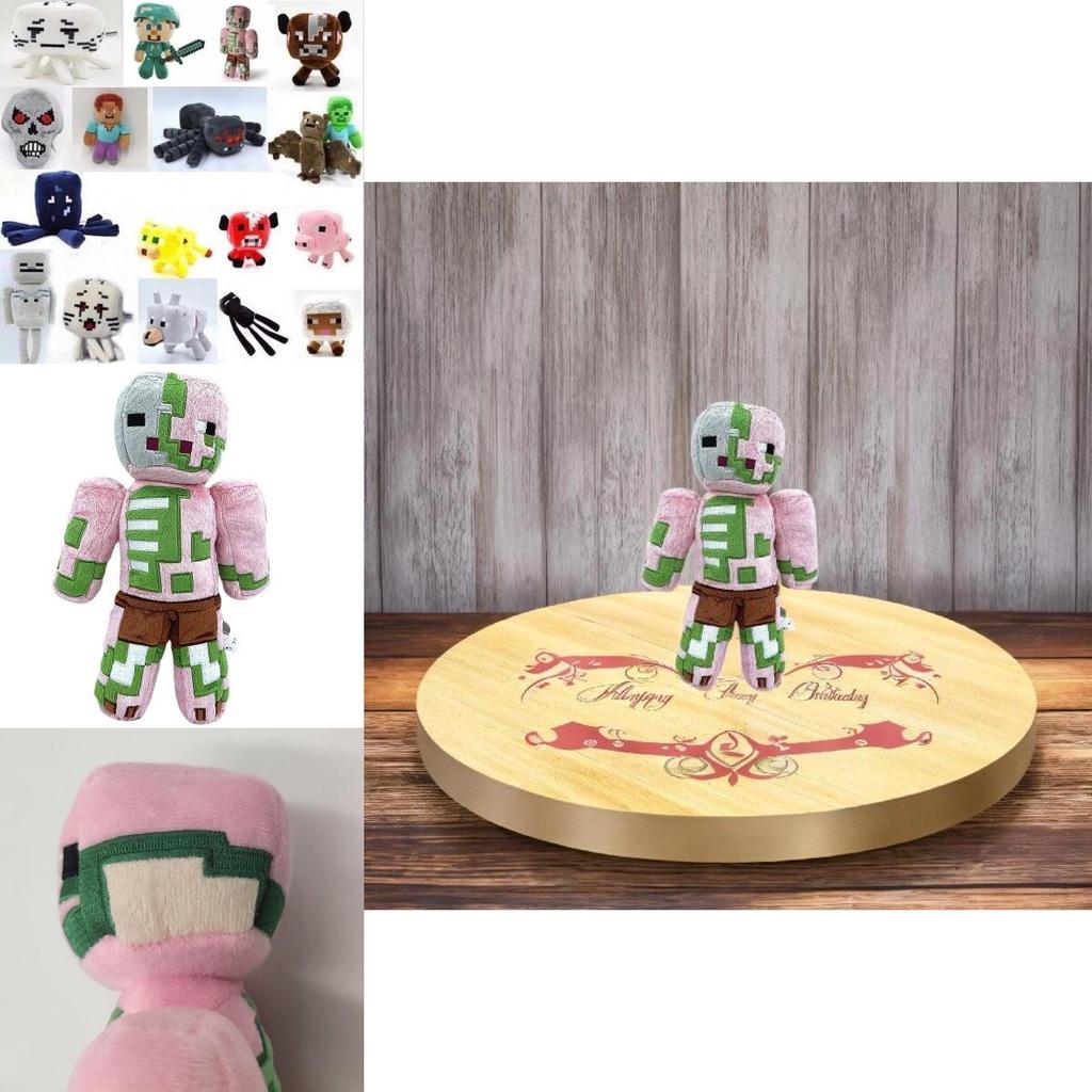 Soft And Cute Plush Minecraft Characters Enderman Creeper Zombie Parrot Dolphin Axolotl And More!
