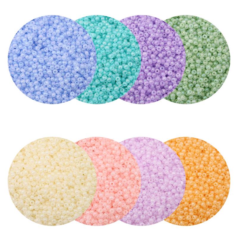 Cremewolke Fantasy Glas Reisperlen: 2/3/4mm DIY Armband- & Halskettenmaterial