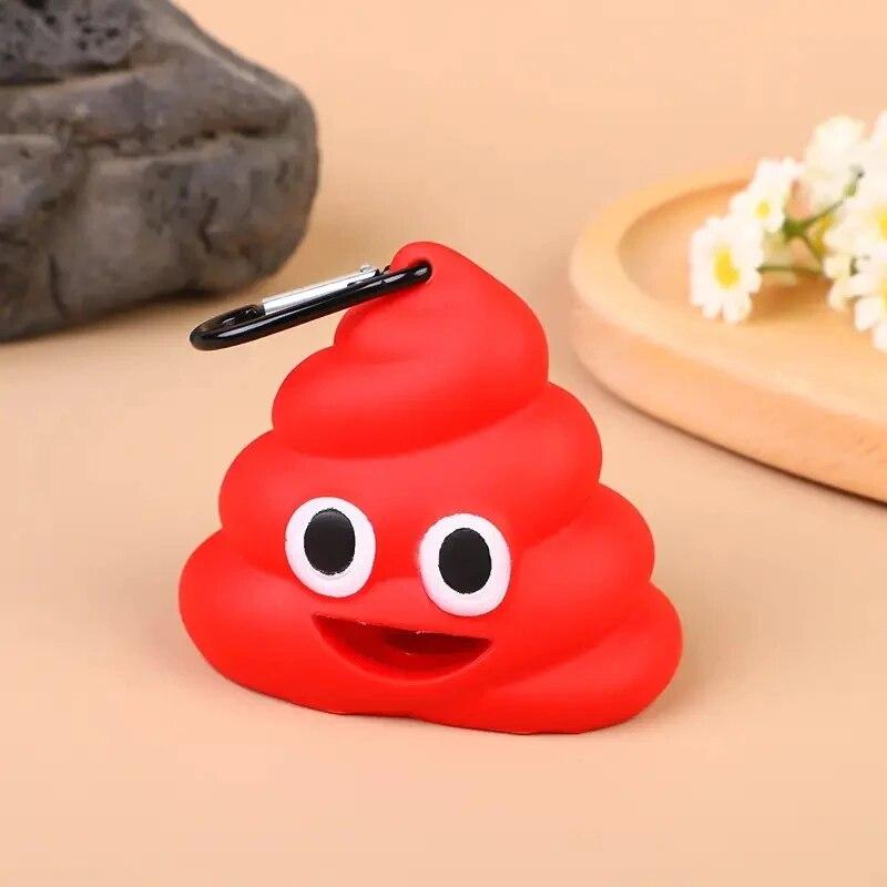 Creative Poop Shaped Pet Poop Waste Bag Dispenser Portable Pet Bin Bag Holder With Clip Pet Dog Outdoor Walking And Travel