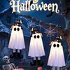 Hangable Lighted Glowing Ghost Halloween Light Up Hangable Ghost Outdoor Lighted Ornaments For Garden Lawn Porches Patio
