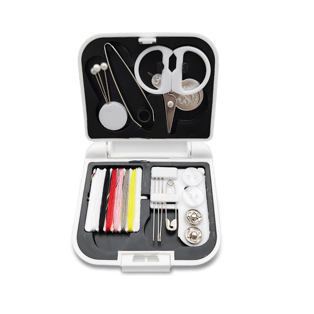Portable Travel Mini Sewing Kit Scissor Thimble Embroidery Needle Threads Set With Box Household Sewing Set