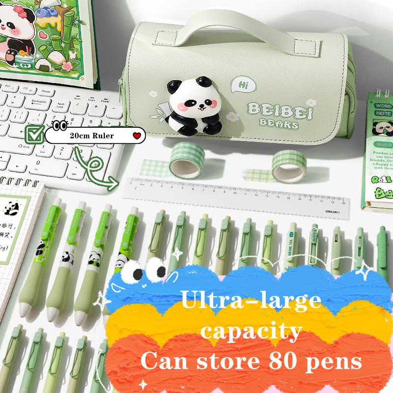 Capybara Large Capacity Pencil Case with Stress Relief Cute Pens Bag with Pressable Toy for Students Stationery