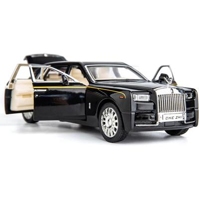Voiture miniature Rolls-Royce Phantom à l'échelle 1/32, jouet en alliage de zinc avec son et lumière pour enfants, cadeau pour garçons et filles