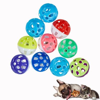 Samcos Cat Toy Balls with Bells, 10 Balls, Exercise Relief for Your Beloved Cat, Cat Toy, Pet Supplies, Random Colors