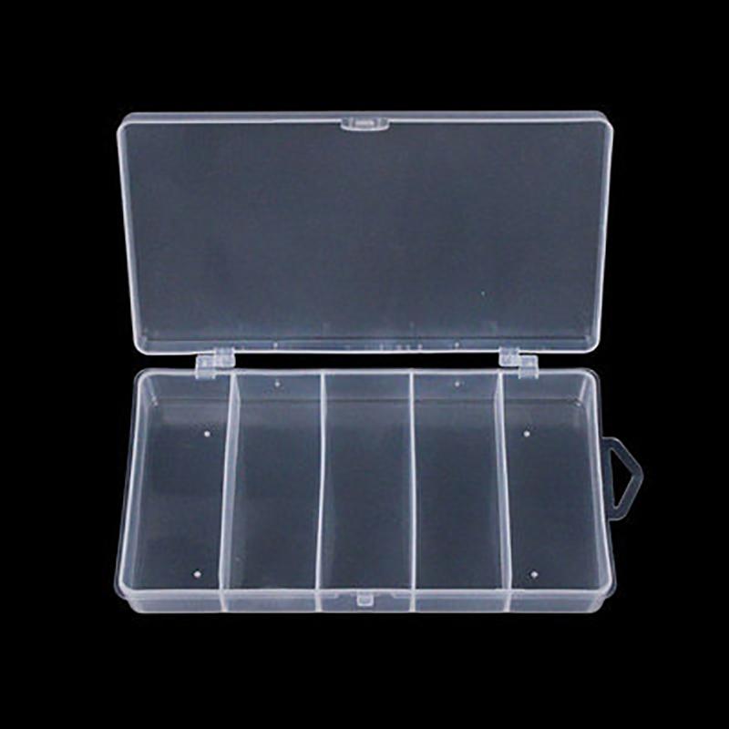5 Compartments Fishing Tackle Box Storage Case Fly Fishing Lure Spoon Hook Bait Case Boxes Fishing Accessories Tools