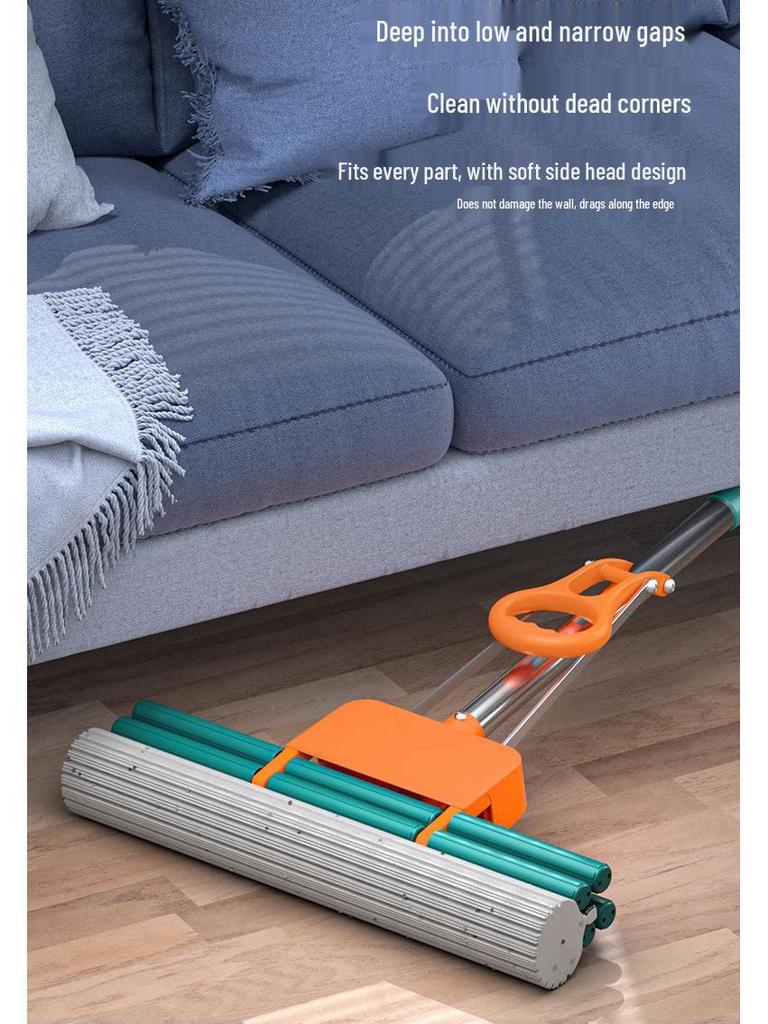 Extra Large 44cm Water-Absorbing Sponge Mop - Glue-Free, Ideal for Hotels