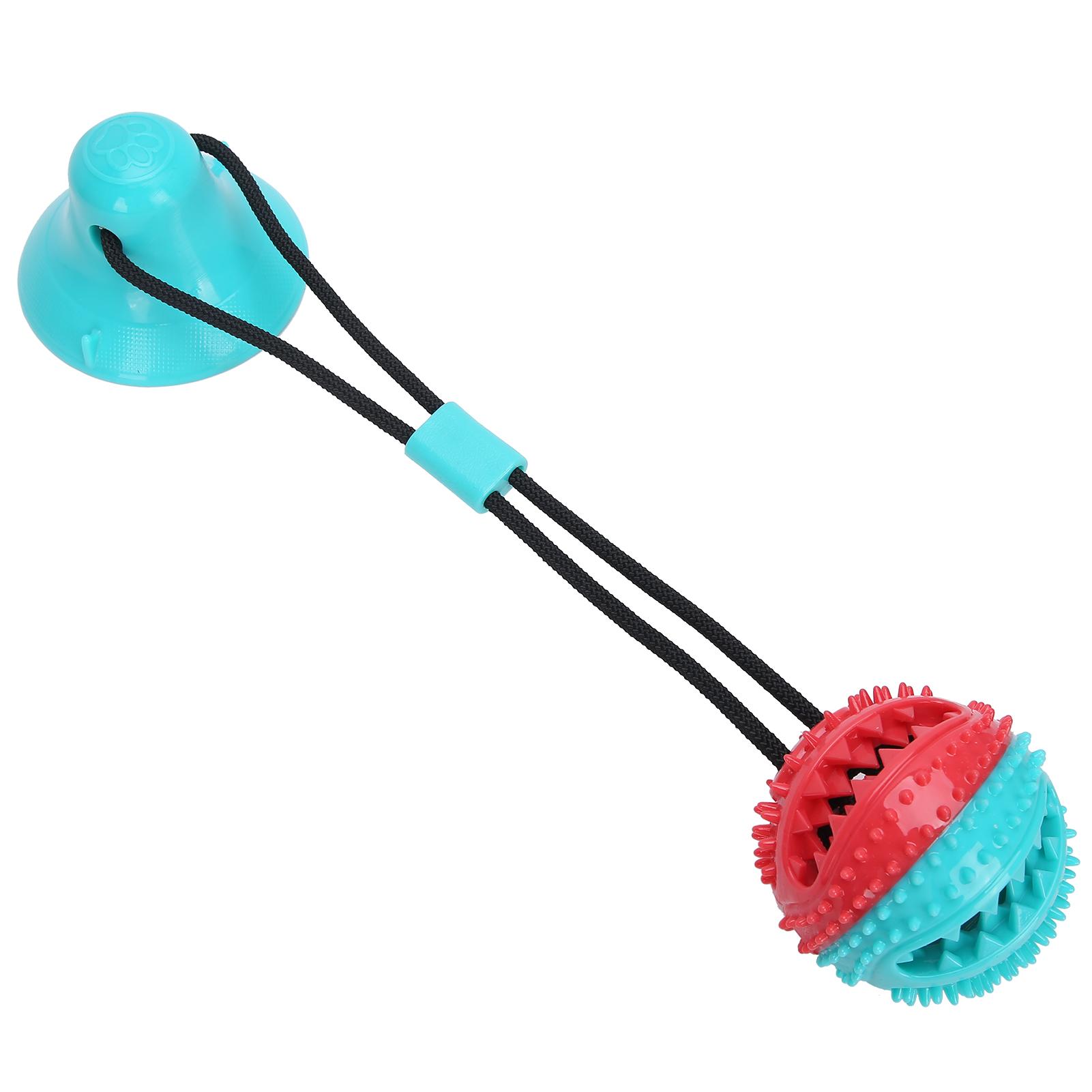 

Dog Chew Suction Cup Ball Interactive Pet Molar Teeth Cleaning Food Dispensing Ball Red Blue