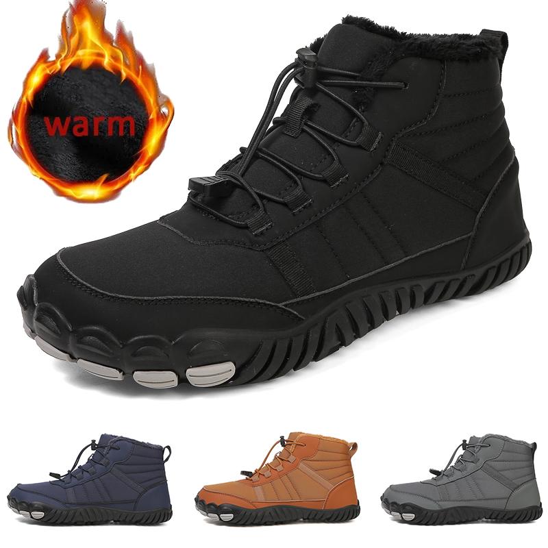 2025 New Men's Winter Shoes Outdoor Sports Solid Color Anti Dirty Snow Boots Warm Long Plush Wear Resistant Women's Casual Shoes