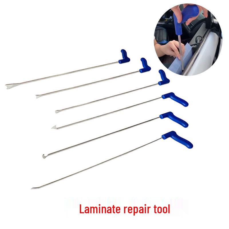 6-Piece Car Dent Repair Tool Set with Flat Hook & Shovel for Doors, Dents, and Scratches