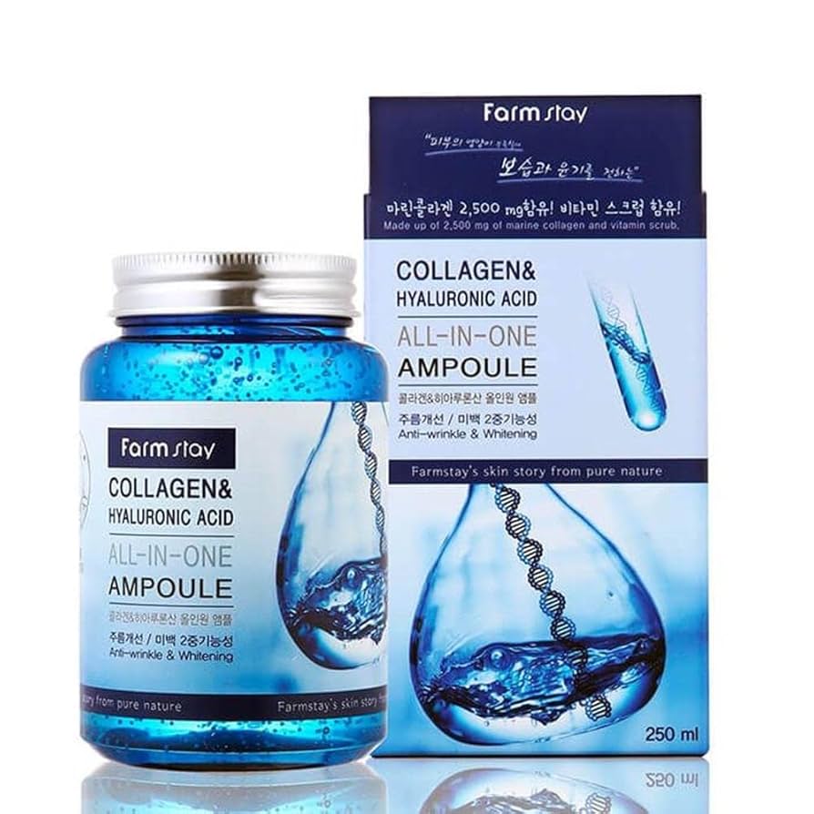 Farmstay (aL5) Ampoule tout-en-un au collagène et à l'acide hyaluronique 250 ml / (une)