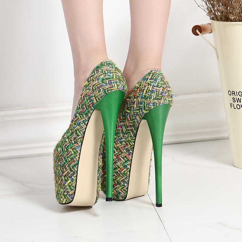 2025 Custom Spring Women High Heels Shoes 19cm Sexy Platform Pumps Nightclub Evening Party Shoes Woman Large Size 34-43 WSH2609