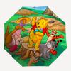 1pc Happy Color Winnie the Pooh Family Outdoor Umbrella - Automatic Opening/Closing, Portable Folding Design, 8-Rib Iron Frame, Festival Gif