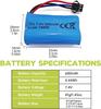1x Li-ion Battery 7.4V 600mAh 2S with SM-3P Connector + USB Cable – Compatible with RC Car DE82, TK3086B, TK-3082B, G20601, Stunt Flip Car