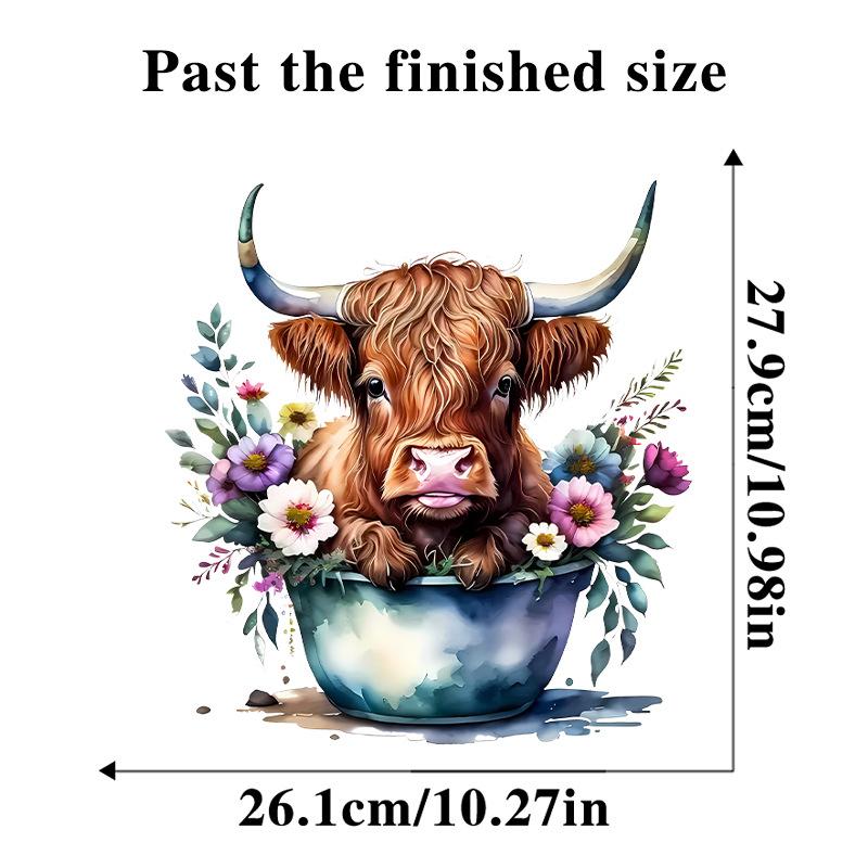 Cute Little Cow Sticker Cartoon Waterproof Bathroom Toilet Decoration Self Adhesive Decals