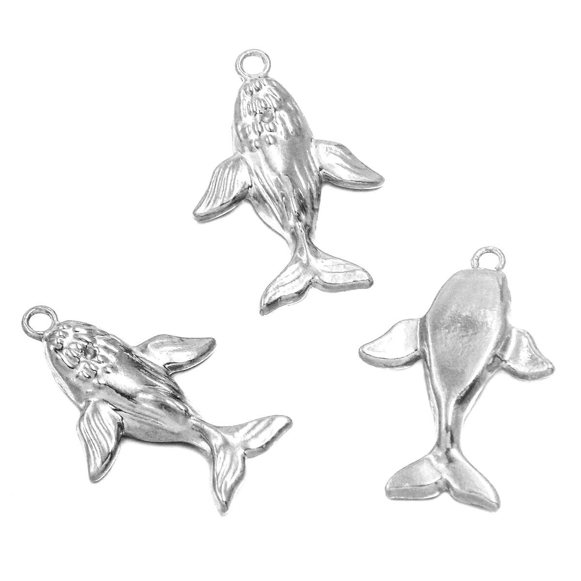 

17x25mm Stainless Steel 18K Gold Ocean Whale Pendant for DIY Necklaces and Bracelets 1 piece