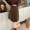 Women's Woolen Pleated High-Waisted Wide-Leg A-Line Shorts for Autumn/Winter 2026