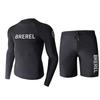 Heren UV Bescherming Rash Guard Set Lange Mouwen Broek Sneldrogend Snorkelen Surfen Zwemkleding Watersporten