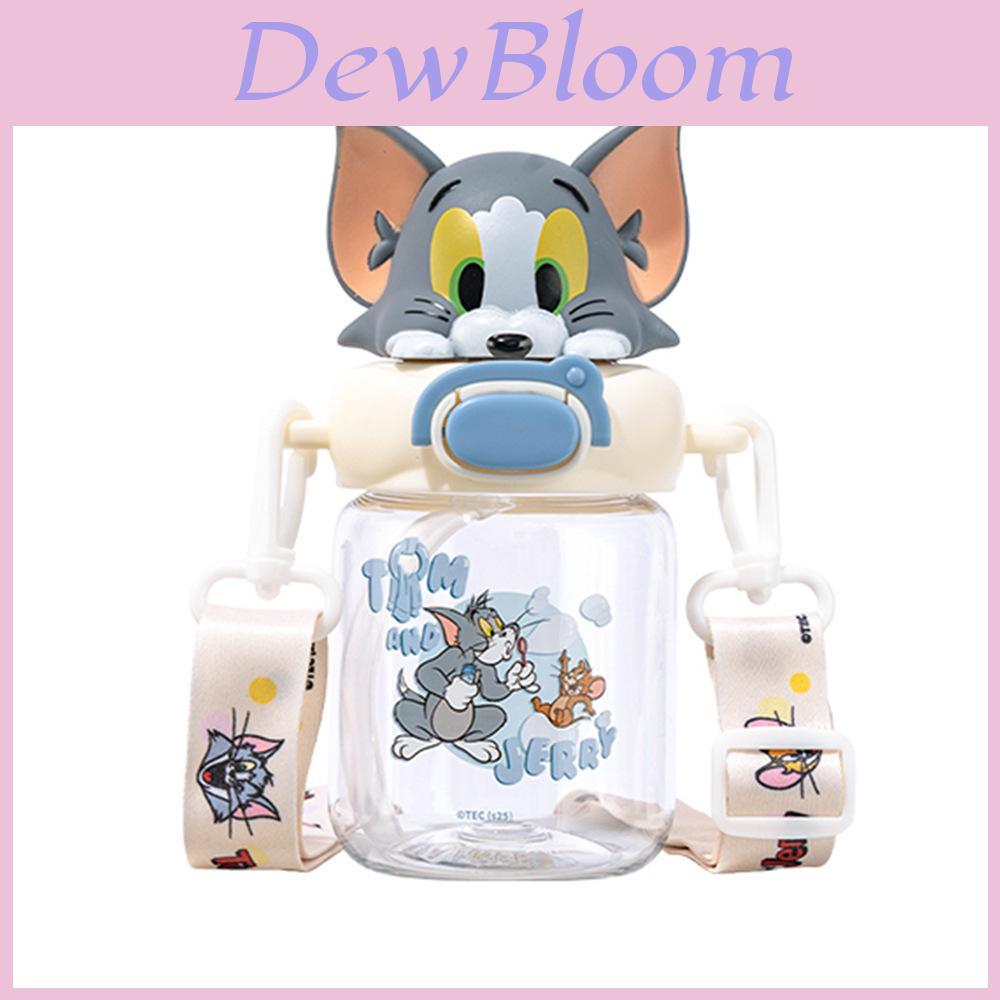 Bicchiere Acqua Tom & Jerry per Bambini con Cannuccia Ecologico Portatile per Bevande